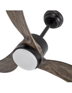 Ventilador Dc Bembezar 24w Negro 3aspas Roble 107d 2424 Lm 3000-4000-6500k Remoto+regulador Intensidad+temporizador+memoria 2