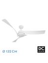Ventilador Dc Tarento 24w Blanco 3aspas 6ve 132d 2424 Lm 3000-4000-6500k Remoto+regulable Intensidad+temporizador+memoria