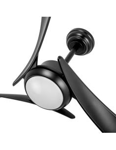 Ventilador Dc Tarento 24w Negro 3aspas 6vel 132d 2424 Lm 3000k, 4000k, 6500k Remoto+ Regulable Intensidad+ Temporizador+ Memoria 2