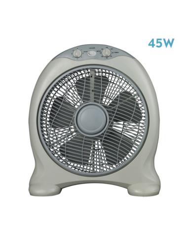 Ventilador Sobremesa Urgel 45w Gris 3vel. 5aspas  Temporizador 45x38x15cm