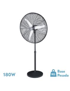 Ventilador De Pie Alarcon 180w Negro 3vel 65d 3asp Aluminio Plata Orientable Y Oscilante