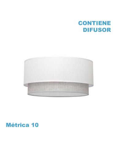 Pantalla Colgante Kenya M10 Blanco/gris 50Dx48dx23h Difudor Incluido