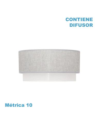 Pantalla Colgante Kenya M10 Gris/blanco 50Dx48dx23h Difusor Incluido