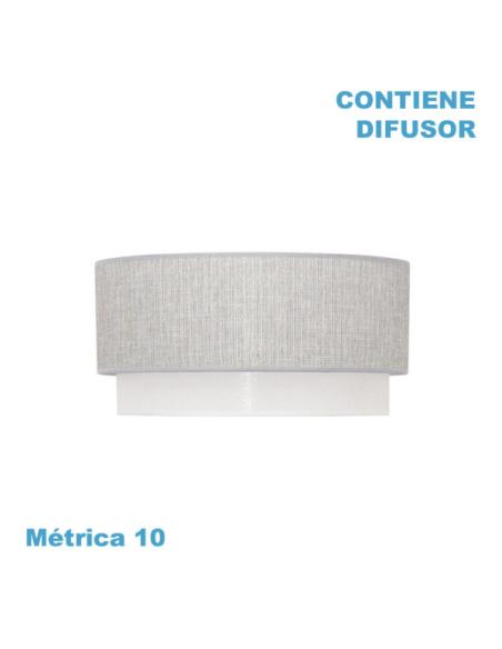 Pantalla Colgante Kenya M10 Gris/blanco 50Dx48dx23h Difusor Incluido