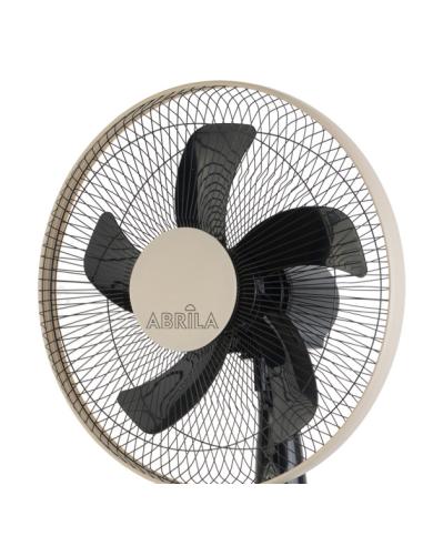 Ventilador De Pie Belmonte Negro/beis 3 Vel.45w 5aspas Orientable, Fijo y Rotatorio Regx43x40 Cm