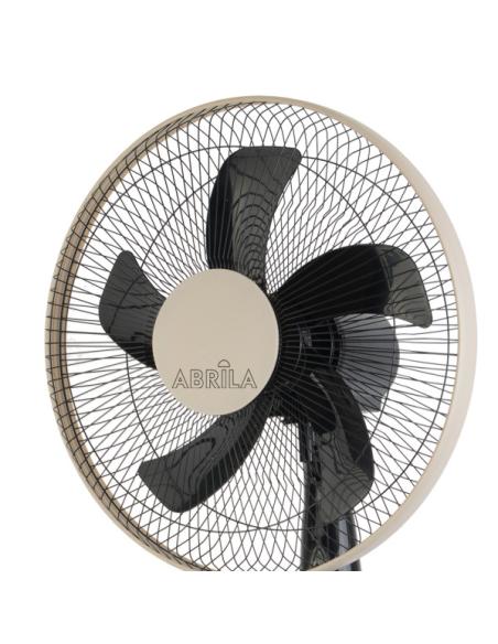 Ventilador De Pie Belmonte Negro/beis 3 Vel.45w 5aspas Orientable, Fijo y Rotatorio Regx43x40 Cm