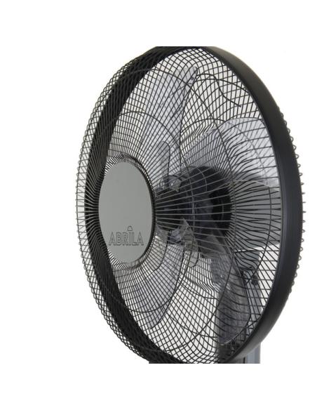 Ventilador De Pie Borlon Negro/gris 3 Vel.55w 5x2aspas Orientable+ Remoto+ Temporizador Regx43x40 Cm