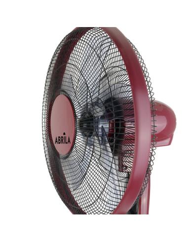 Ventilador De Pie Borlon Negro/burdeos 3 Vel.55w 5x2 aspas Orientable+ Remoto+ Temporizador Regx43x40 Cm