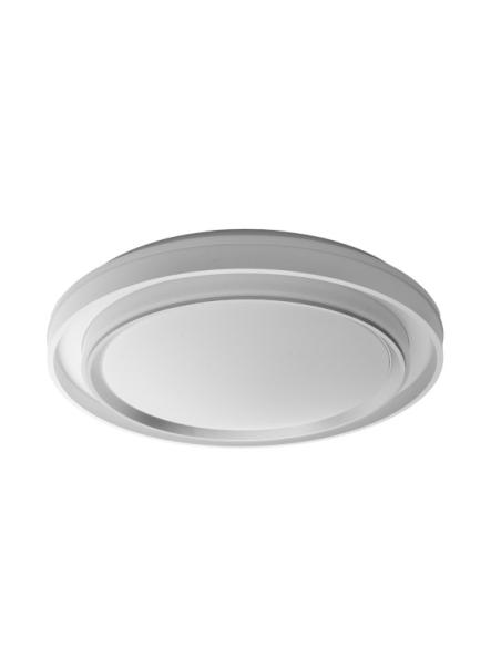 Plafon Meyer 60w 3000-4200-6500k Blanco/plata 5,5x50x50cm 5400lm C/remoto