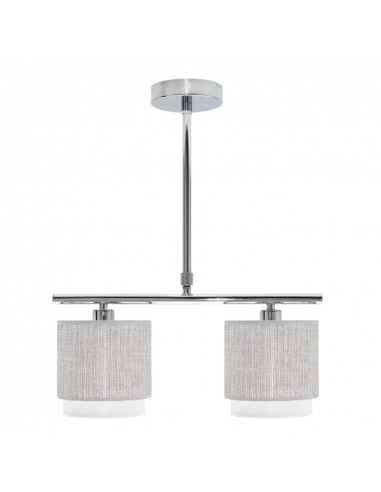 Lampara Kenya 2xe14 Gris/blanca Regx40x14 Cm
