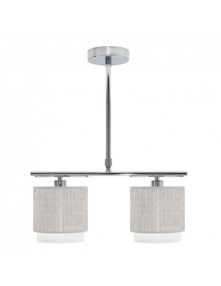 Lampara Kenya 2xe14 Gris/blanca Regx40x14 Cm