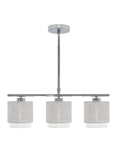 Lampara Kenya 3xe14 Gris/blanca Regx56x14 Cm