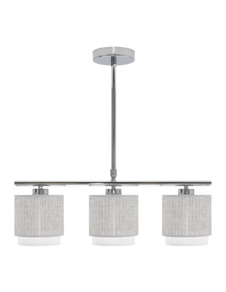 Lampara Kenya 3xe14 Gris/blanca Regx56x14 Cm