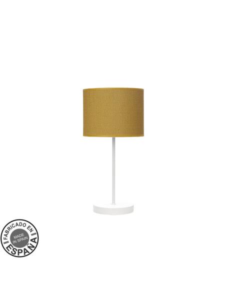 Sobremesa Moda 1xe14 Blanco/amarillo 42x17x17cm