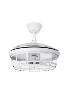 Ventilador Dc Tornado Blanco 5xe27 107d 3aspas Desplegables 6velocidades C/remoto Y Temporizador 2