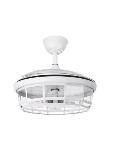 Ventilador Dc Tornado Blanco 5xe27 107d 3aspas Desplegables 6velocidades C/remoto Y Temporizador