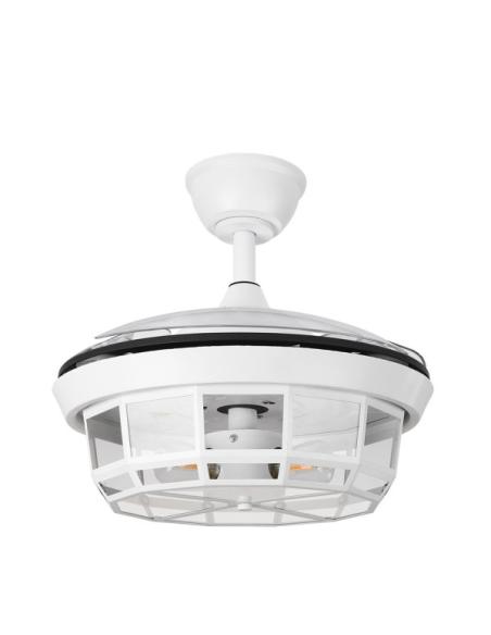 Ventilador Dc Tornado Blanco 3xe27 91d 3aspas Desplegables 6velocidades C/remoto Y Temporizador