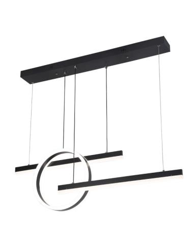 Colgante Lion Negro 61w 3000-4000-6000k Regx100x80 Cm 5185lm C/remoto Y Reg.intensidad