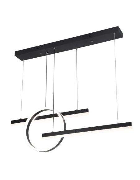 Colgante Lion Negro 61w 3000-4000-6000k Regx100x80 Cm 5185lm C/remoto Y Reg.intensidad