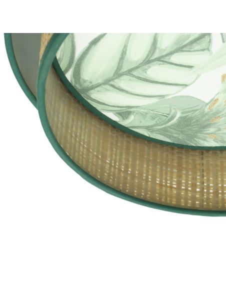 Colgante Congo 30d 1xe27 Blanco/verde-natural