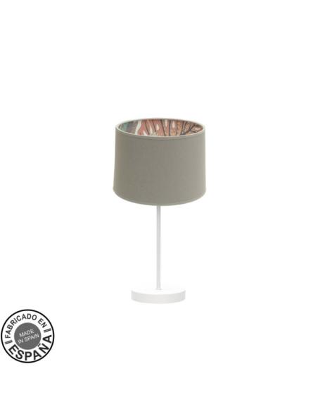 Sobremesa Peq. Tunez 1xe14 Blanco/topo-estampado