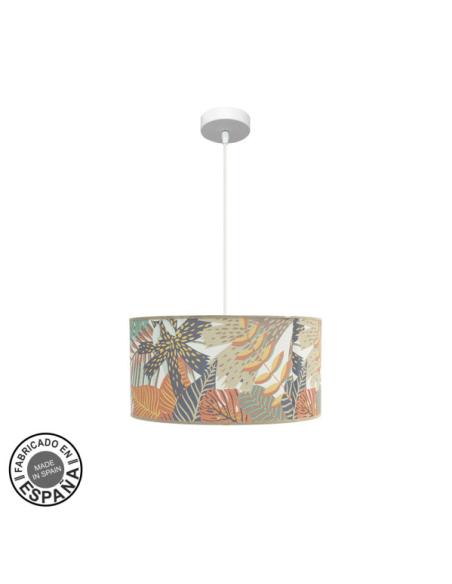 Colgante Etiopia 40d 1xe27 Blanco/estampado