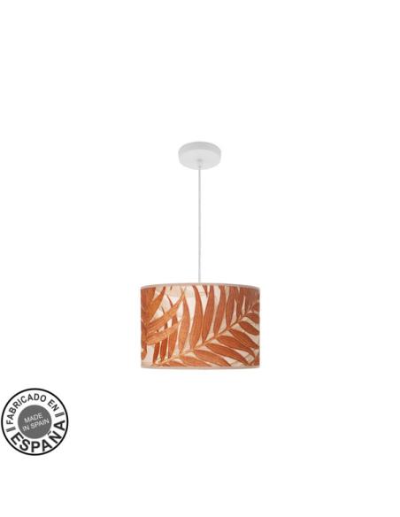 Colgante Moda 1xe27 Blanco/hoja Caldera Regx30x30cm