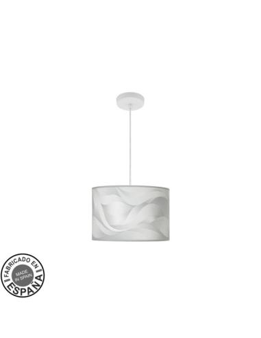 Colgante Moda 1xe27 Blanco/ola Gris Regx30x30cm