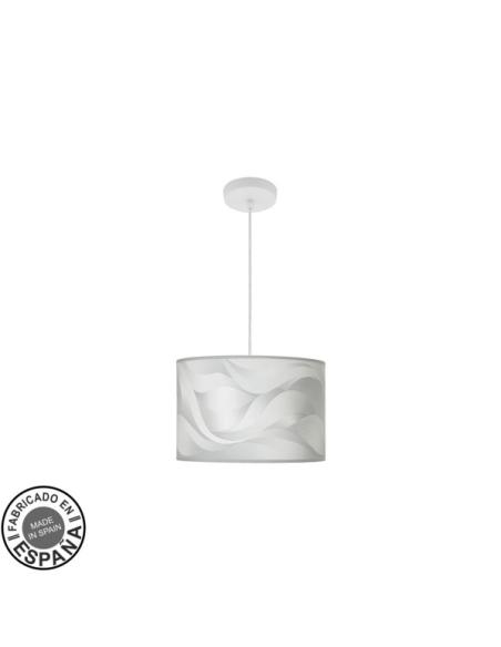 Colgante Moda 1xe27 Blanco/ola Gris Regx30x30cm