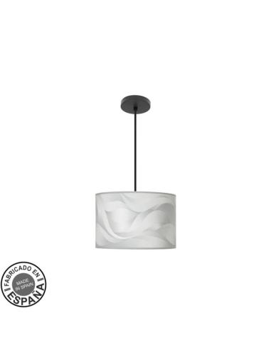 Colgante Moda 1xe27 Negro/ola Gris Regx30x30cm