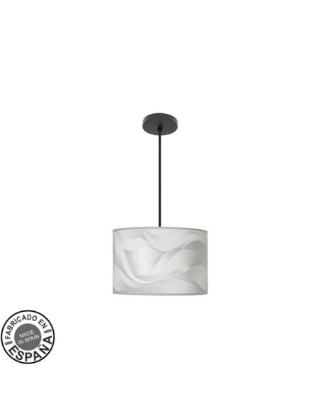 Colgante Moda 1xe27 Negro/ola Gris Regx30x30cm