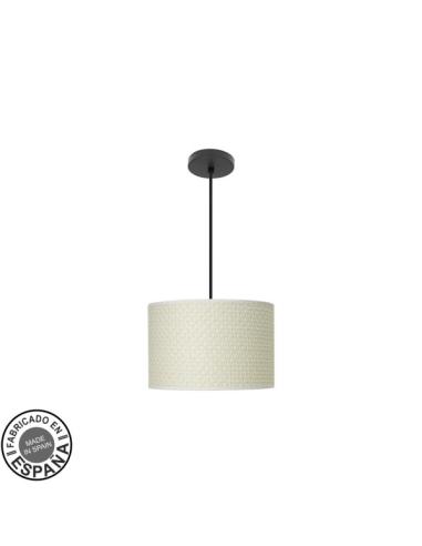 Colgante Moda 1xe27 Negro/cañizo Blanco Regx30x30