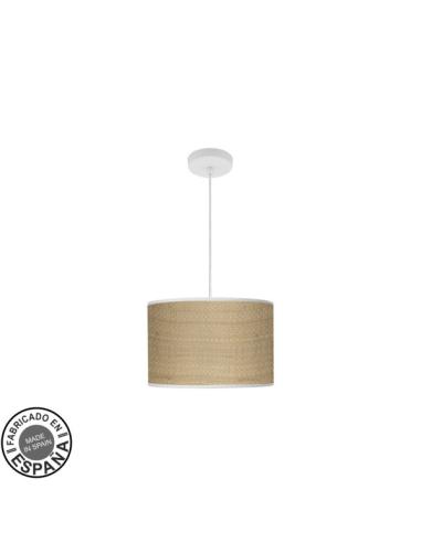 Colgante Moda 1xe27 Blanco/cañizo Claro Regx30x30