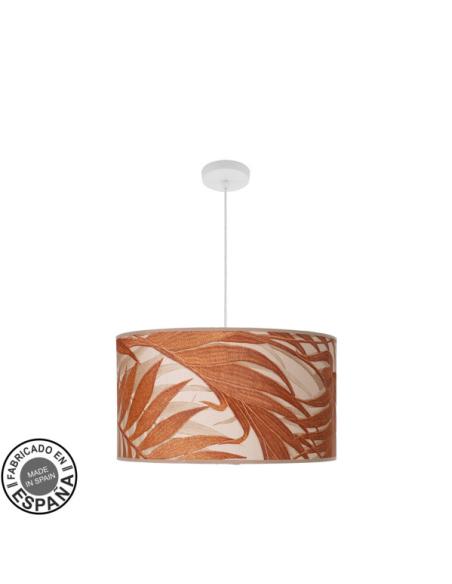 Colgante Moda 3xe27 Blanco/hoja Caldera Regx50x50cm  C/difusor