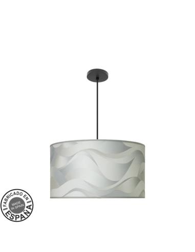 Colgante Moda 3xe27 Negro/ola Gris Regx50x50cm C/difusor