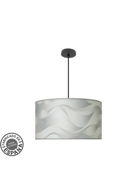 Colgante Moda 3xe27 Negro/ola Gris Regx50x50cm C/difusor