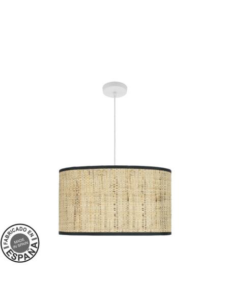 Colgante Moda 3xe27 Blanco/cañizo Oscuro Regx50x50cm C/difusor