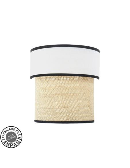 Aplique Camboya 1xe27 Blanco/natural 30x30x12cm