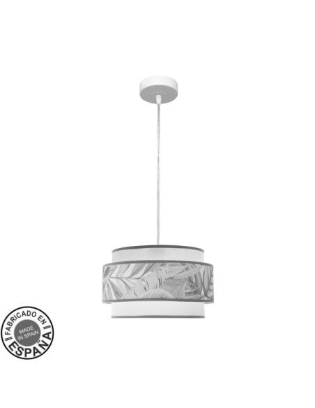 Colgante 3p Camerun 1xe27 Blanco/gris Regx30x30cm