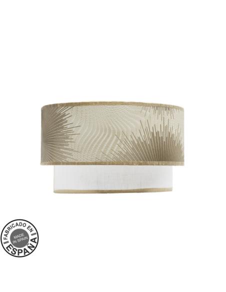 Aplique Nepal 1xe27 Blanco/oro 17,5x30x15 Cm