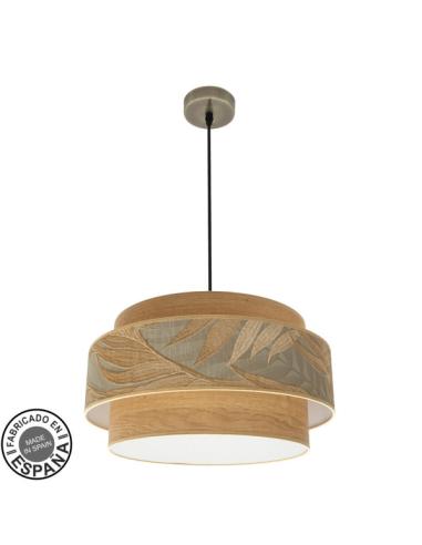 Colgante Samoa 3xe27 Cuero/camel Regx50d