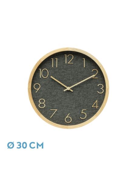 Reloj De Pared Rosellon Haya/gris 30x30x4cm Mov. Continuo