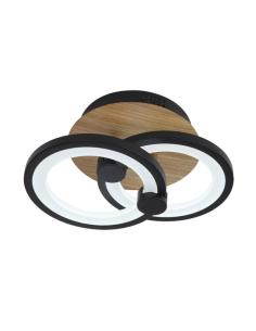 Plafon Sydney 32w 3000-4000-6500k Negro/madera oscura 14x30x20cm 4160lm Remoto,regulable,memoria 2