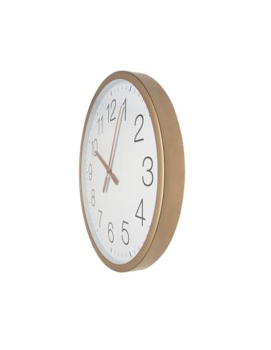 Reloj De Pared Turon Cobre/blanco 55x55x5 Cm Movimiento Continuo