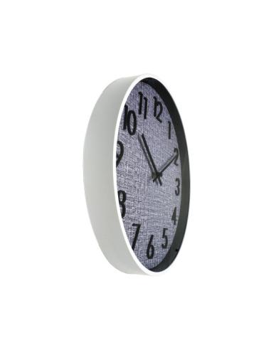 Reloj De Pared Higueron Blanco/gris 50x50x2 Cm Movimiento Continuo