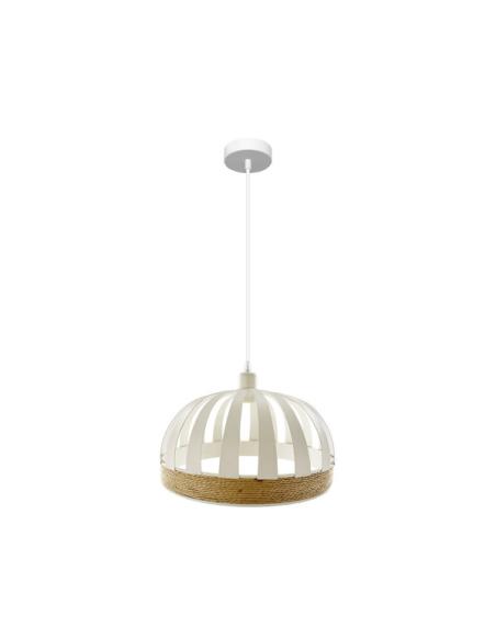 Colgante Pienza 1xe27 Blanco/natural Regx35x35cm