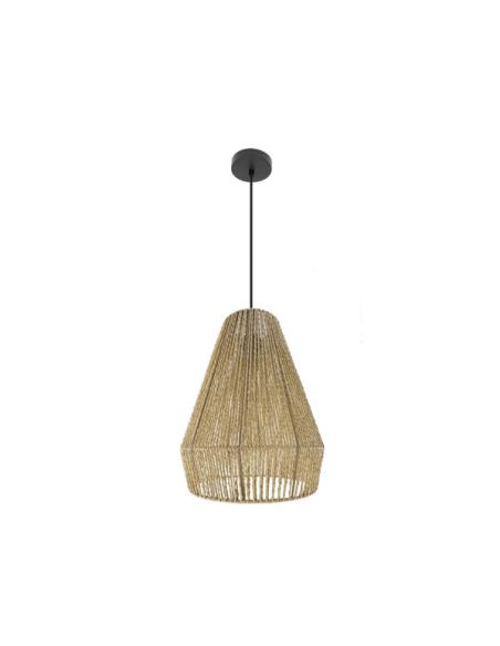 Colgante Calabria 1xe27 Negro/natural Regx34x34cm