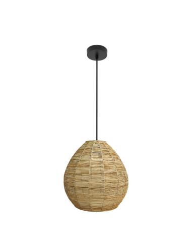 Colgante Vitox 1xe27 Negro/natural Regx35x35cm Vegetal Marino