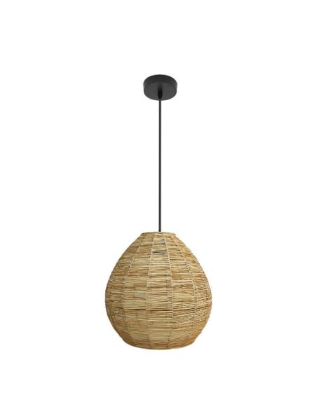 Colgante Vitox 1xe27 Negro/natural Regx35x35cm Vegetal Marino