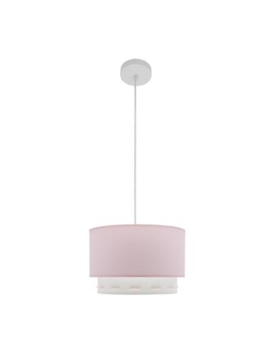 Colgante Trazos 1xe27 Rosa Bebe Regx30x30 Cm